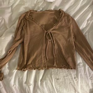 Gaze open cropped sweater